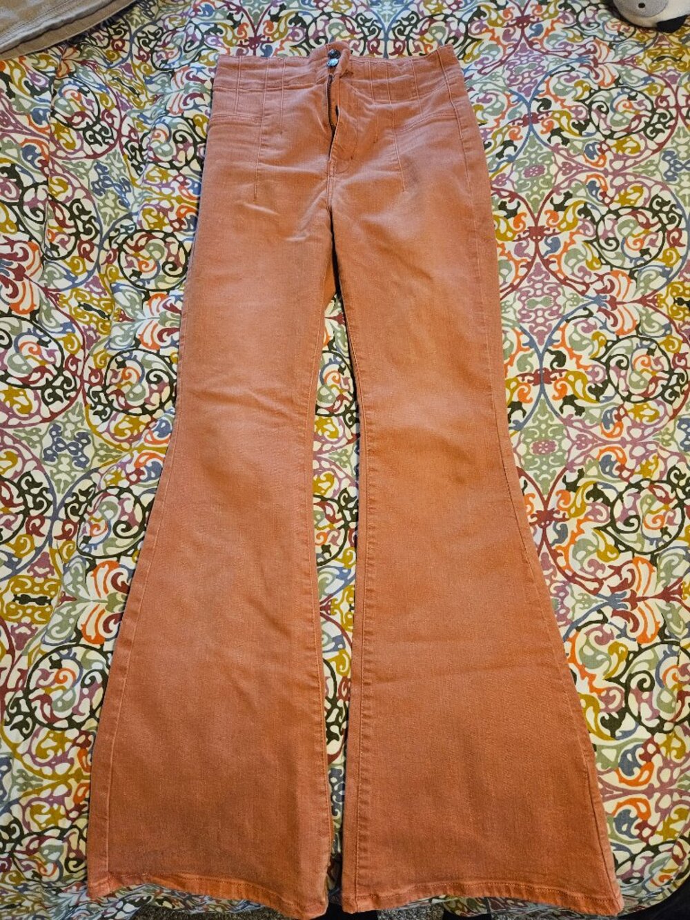 Free People super high waisted flare jeans